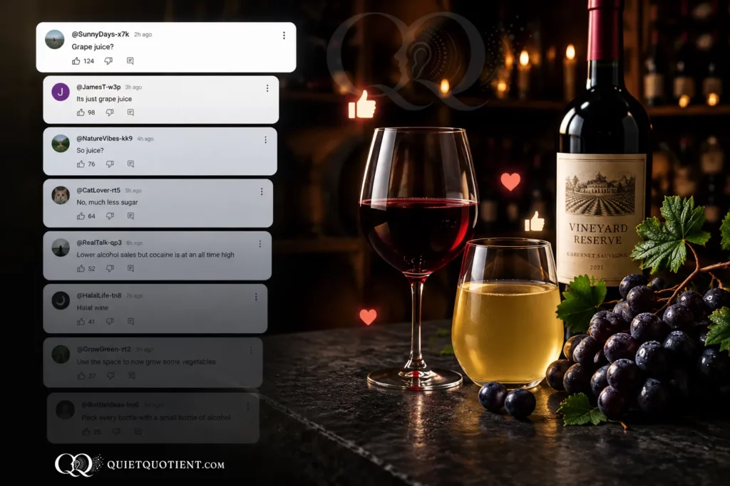 Nobody Ordered Grape Juice – What 146 YouTube comments reveal about the alcohol-free wine opportunity
