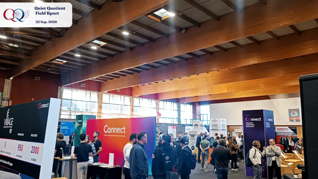 Show floor at CONNECT 2026, with the business meetings area on the left.
